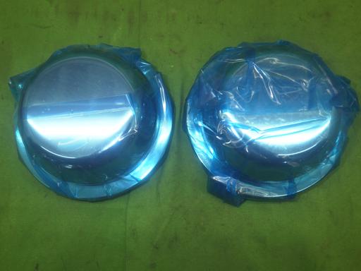 【未使用】デコトラ カジヤ製 メッキ フロントハブ キャップ 2点