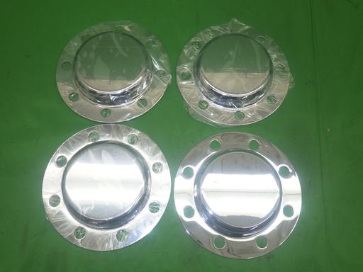 【未使用】デコトラ カジヤ メッキ リアハブカバー 4枚 8穴