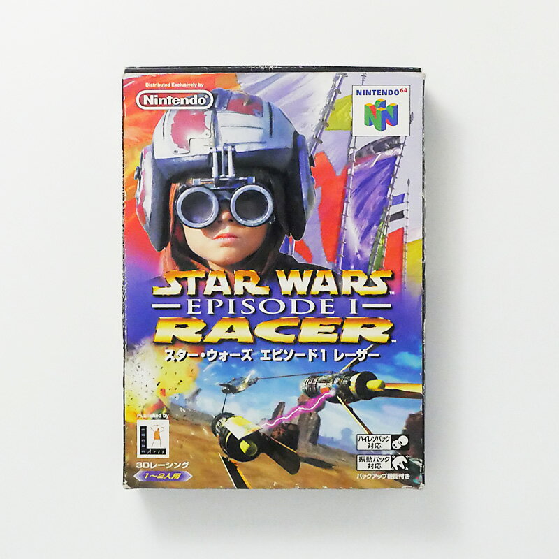 商品説明商品名 レトロゲーム（ニンテンドー64）【箱説あり】スター・ウォーズ エピソード1レーサー【中古】良い−RE0002384 ジャンル RCG 発売元 任天堂 発売日 1999年7月21日 箱 ◯ 説明書 ◯ 内箱 ◯ その他 箱いたみあり 注意事項 ゆうパケット規定サイズを超えるため、箱付きSFCソフト、箱付きN64ソフトとは同梱できません。 端子クリーニング・初期動作確認済みです。 バックアップ電池のあるものに関しましては全て「新品」の電池に交換済みです。 万が一データをセーブ出来ない場合は交換させていただきます。