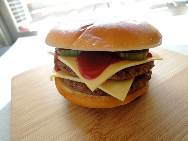 食品サンプル グッズ ハンバーガー チーズ&ピクルスの紹介画像2