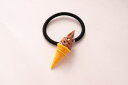 ヘアゴム ヘアアクセサリー ソフトクリーム チョコ アイス 食品サンプル グッズ ハンドメイド