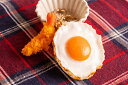 キーリング(キーホルダー) 目玉焼き×エビフライ たまご 食品サンプル グッズ ハンドメイド