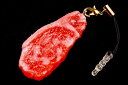 イヤホンジャック(スマホ・スマートフォン対応) 生肉ステーキ 食品サンプル グッズ ハンドメイド