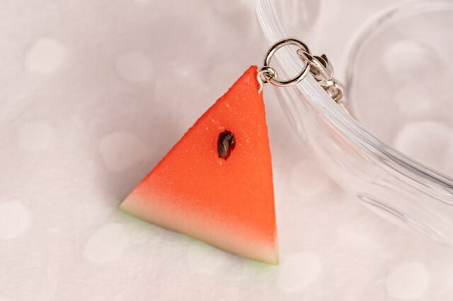 キーホルダー すいか　食品サンプル グッズ　ハンドメイド