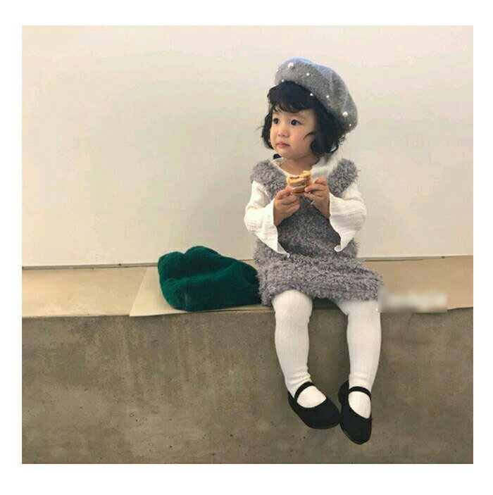 【即納】プードルモコモコワンピース　あったかい 厚手 シンプルワンピ 女の子 無...