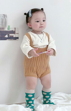 ニット+ブルマ2点セット/サスペンダー付きブルマ2点セット/ベビー服/Tシャツとブルマ2点セット/ショートパンツ/オーバーオール/サロペット/赤ちゃん/出産祝い【子供服/キッズ/韓国子供服/子ども服/CHUMCHUM/チャムチャム】【80/90】