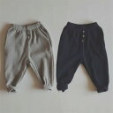 【即納】ワッフルバギーパンツ/ワッフル生地/ロング/サルエルパンツ/ロングパンツ/通園リュック【子供服/キッズ/韓国子供服/子ども服/COCORIA/ココリア】【90/100/110/120】