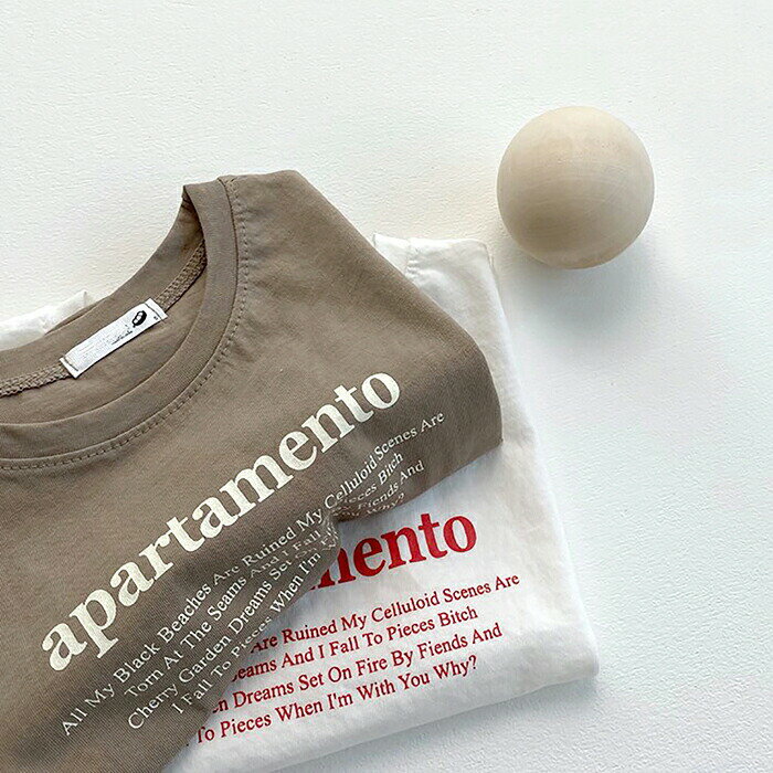 【即納】レタリングTシャツ/半袖/Tシャツ/ラウンドネック/ベーシック/夏/女の子/男...
