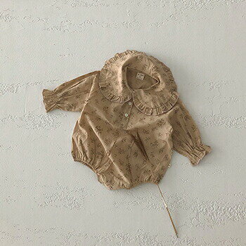 【即納】【BABY】フラワースーツロンパース/ロンパース/オーバーオール/カバーオール/サロンペット/赤..