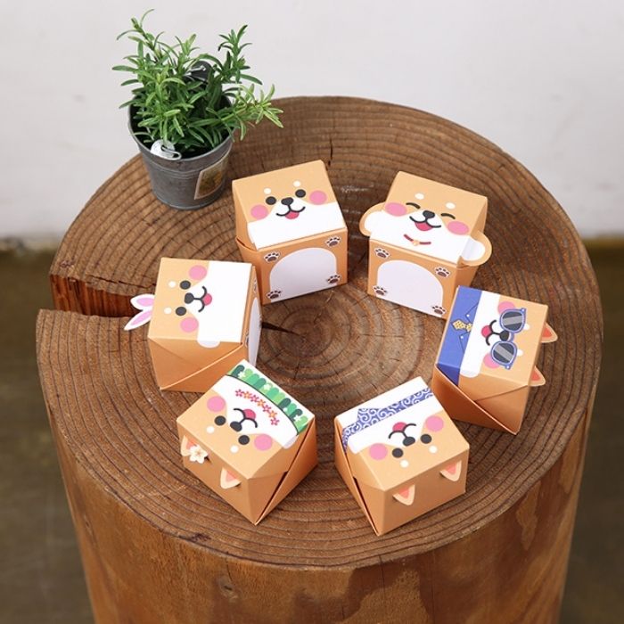 【即納】L-TOY《柴犬セット》手紙 レター メモ 折り紙 おもちゃ キャラクター 組み立て メッセージ カード 誕生日カード アニマル インテリア 子供 女の...