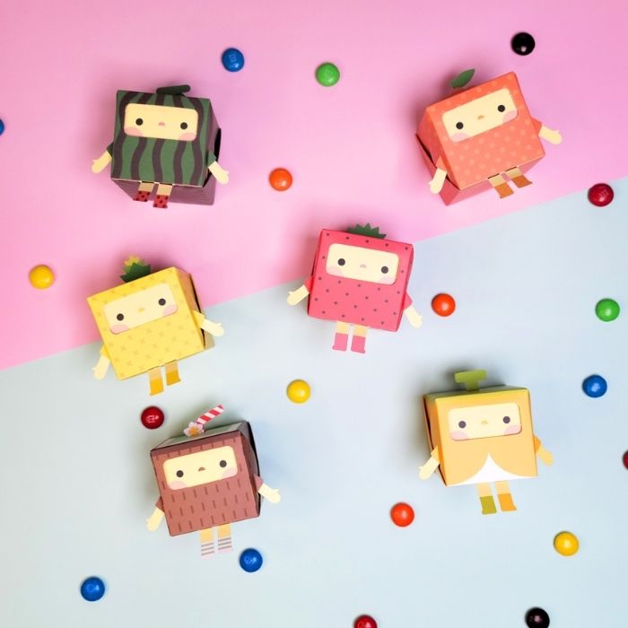 【即納】L-TOY《フルーツセット》手紙 レター メモ 折り紙 おもちゃ キャラクター 組み立て メッセージ カード 誕生日カード アニマル インテリア 子供 ...