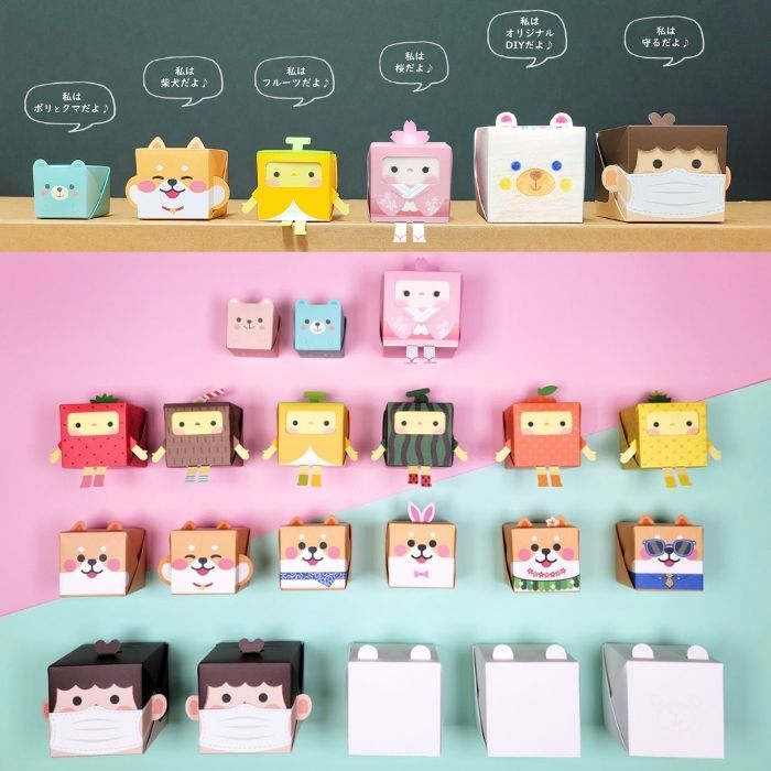 【即納】L-TOY《6種×1セット》手紙 レター メモ 折り紙 おもちゃ キャラクター 組み立て メッセージ カード 誕生日カード アニマル インテリア 子供 ...