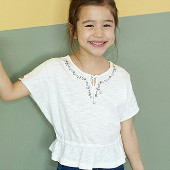 Rakuten - 【即納】肩にレース付きの小花ドルマンブラウス 【子供服 キッズ 韓国子供服 子ども服 子供 COCORIA ココリア】【90/100/110/120/130/140/150/160】