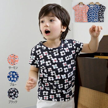 【即納】3カラー桜柄の半袖Tシャツ 【子供服 キッズ 韓国子供服 子ども服 子供 COCORIA ココリア】【90/100/110/120/130/140/150/160】