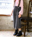 【即納】9分丈コーデュロイワイドオーバーオールパンツパンツ オーバーオール コーデュロイ ワイトパンツ【子供服 キッズ 韓国子供服 子ども服 子供 COCORIA ココリア】【100/110/120/130/140/150】 2