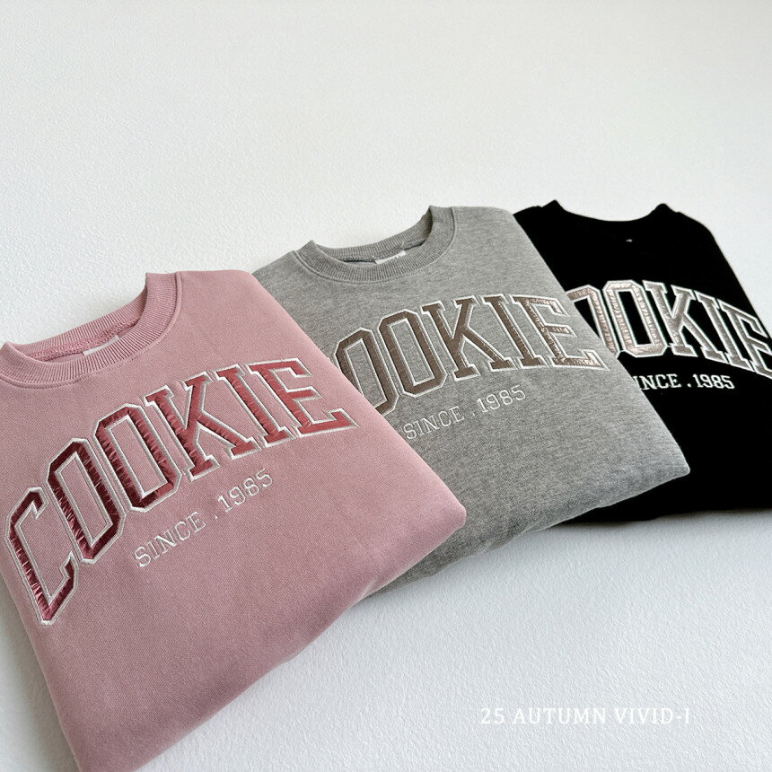 【KIDS/JUNIOR】 クッキー MTM トレーナー Tシャツ スウェット 長袖 シンプル トップス カットソー キッズ 子供 Tシャツ 女の子 男の子 かわいい ナチュラル 子供服 韓国 ファッション キッズ 韓国子供服 子ども服 韓国ベビー服 韓国ファッション【COCORIA/ココリア】のサムネイル
