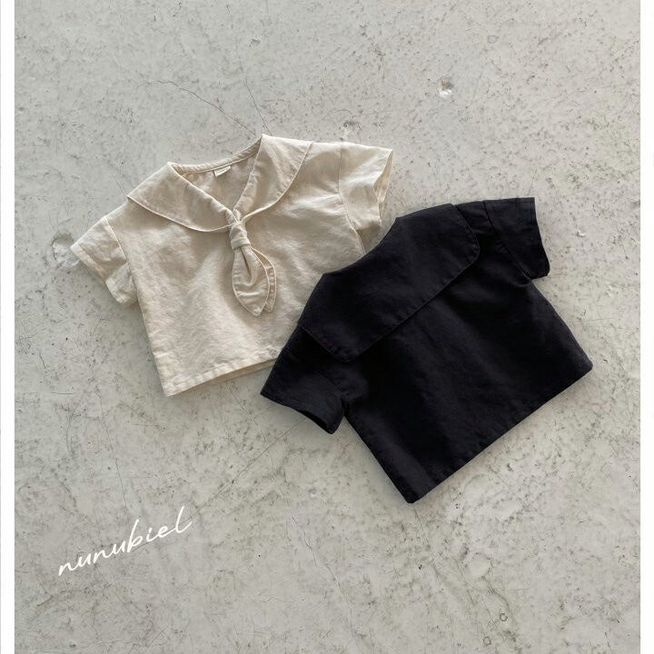 【BABY】ベビー セーラー ブラウス Tシャツ フォーマル トップス スウェット 半袖 シンプル 