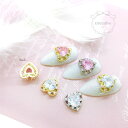 ジルコニア ネイルパーツ ハンドメイド 韓国 レジン ネイル パーツ ビジュー ジュエリー ネイルビジュー ネイルジュエリー ハート バレンタイン 大きい 大きめ 材料 レジン封入 ジェルネイル ネイルアート セルフネイル