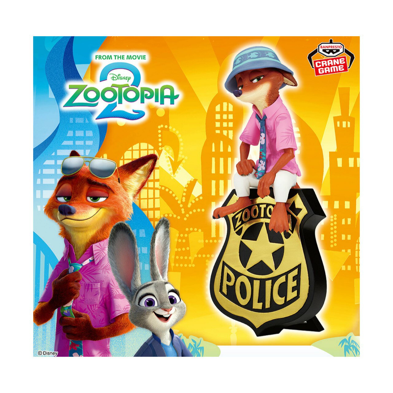 【未開封】 ディズニー キャラクター モニタートップ フィギュア Zootopia 2 ニック ワイルド アミューズメント 専用景品