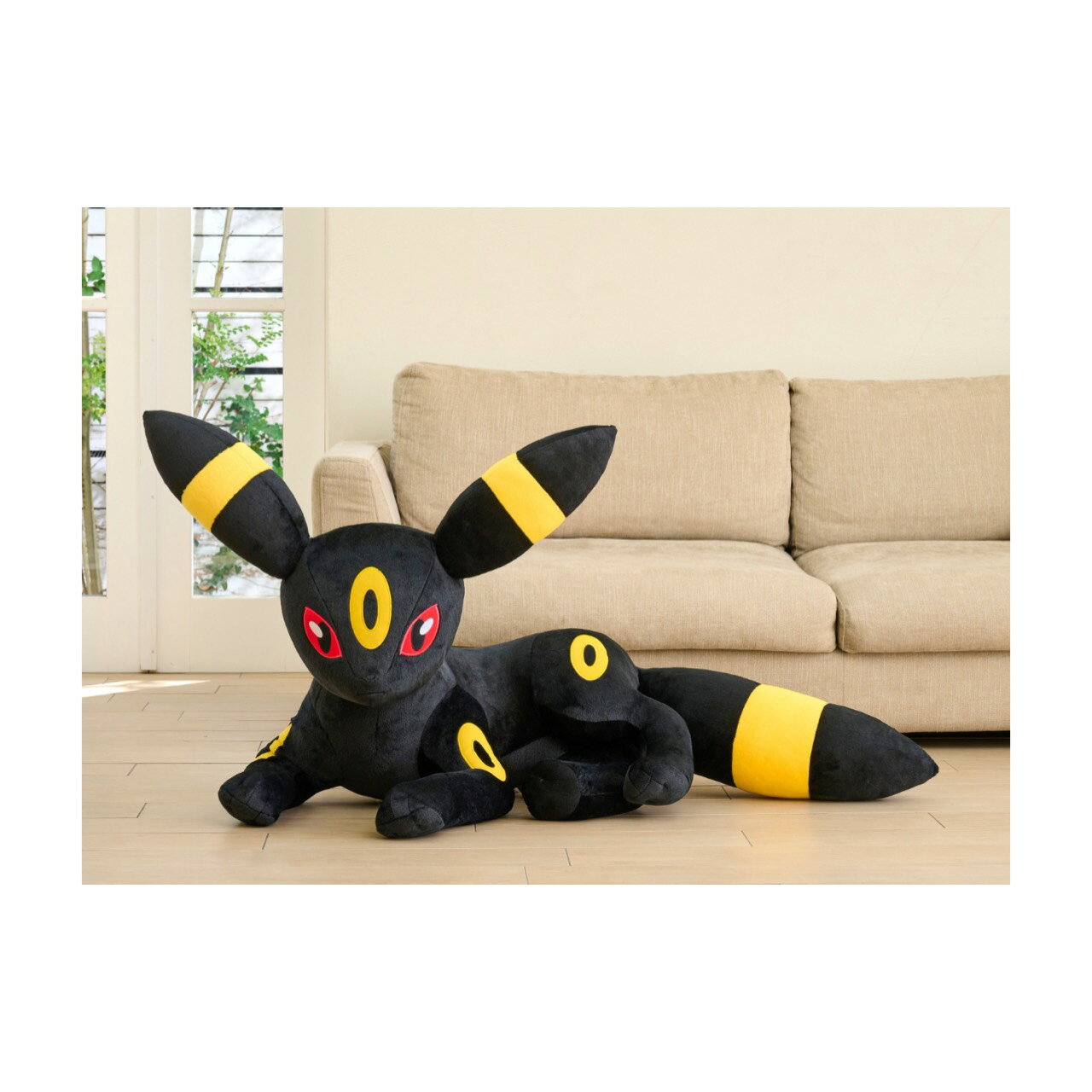 【未使用】 ぬいぐるみ 等身大 ブラッキー 寝そべり