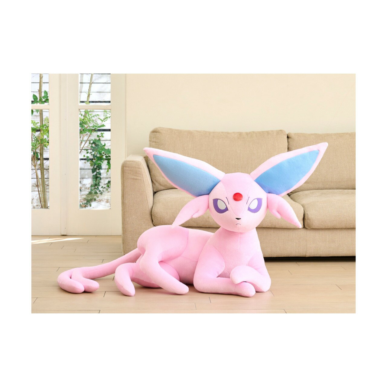 【未使用】 ぬいぐるみ 等身大 エーフィ 寝そべり