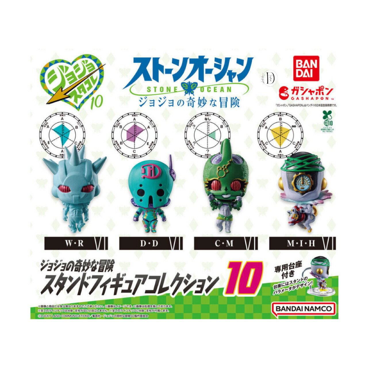 【予約商品 2025年11月発売予定 】 ジョジョ の 奇妙な冒険 スタンド フィギュア コレクション 10 全4種セット コンプセット カプセルは付属しておりません