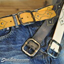 スタッズベルト ベルト（メンズ） 半額セール / BUFFALO VINTAGE LEATHER STUDS BELTスタッズベルト = Leaf =