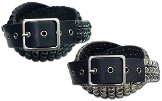 スタッズベルト ベルト（メンズ） BUFFALO VINTAGE LEATHER TRIPLE PYRAMID STUDS BELTトリプルピラミッドスタッズベルト