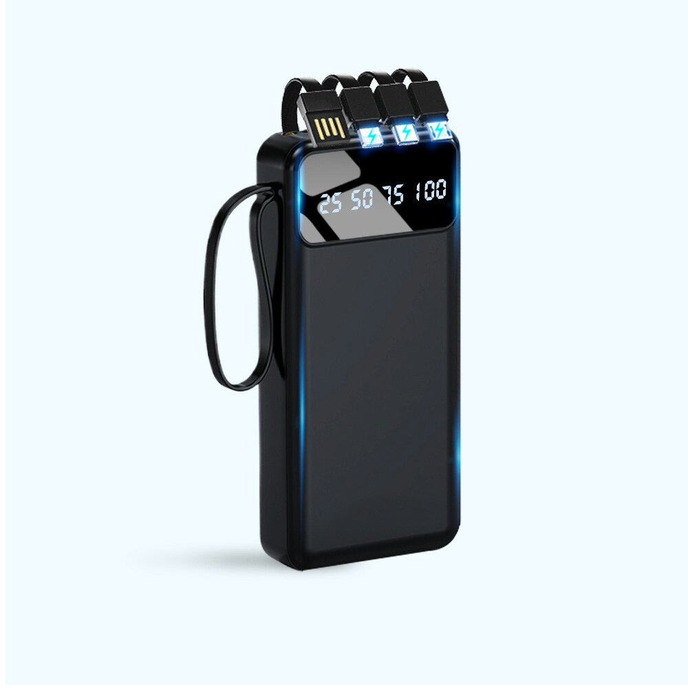 【期間限定！89%OFF→1,408円！】モバイルバッテリー 22000mAh 大容量 22.5W 急速充電 5台同時充電 4種類ケーブル内蔵 2WAY蓄電 LED残量表示 小型 軽量 薄型 PSE認証済み 携帯充電器 スマホ充電器 iPhone Android Type-C Lightning microUSB 対応 防災 旅行 出張 chunyiyang-10000509 Atzone サンプル画像3