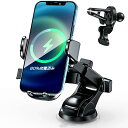 スマホホルダー360度回転 車載ホルダー スタンド ワイヤレス充電 ワンタッチ 開閉 Qi 対応 15W出力 急速充電 ダッシュボード 伸縮アーム スマートセン...