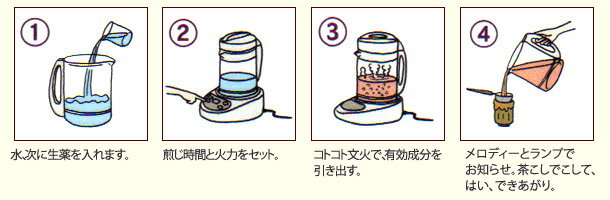 自動煎じ器　文火楽々　(とろびらんらん)（ガラスポット付き