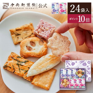 【ポイント10倍★6/11 1:59まで】 中央軒煎餅 花色しおん 24袋 詰め合わせ おかき あられ せんべい ご挨拶 お礼 ギフト おすすめ お供え お中元 お歳暮 和菓子 お彼岸 法事 法要 帰省 手土産 お持たせ おもたせ 個包装 包装済み 送料無料 最強配送 お菓子 父の日 お返し