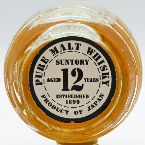 【ミニサイズ：ボトルのみ】【レトロ】サントリー ピュアモルトウイスキー エイジング 12年 樽ボトル 40度 150ml