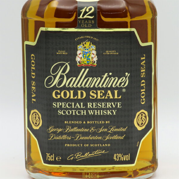 【レトロ】バランタイン12年 ゴールドシール 43度 750ml 並行品 （箱なし）