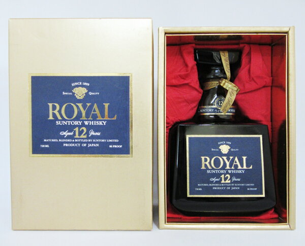 【レトロ】サントリーウイスキー ローヤル12年 ブルーラベル 43度 720ml （ゴールド専用化粧箱入 SRD01）