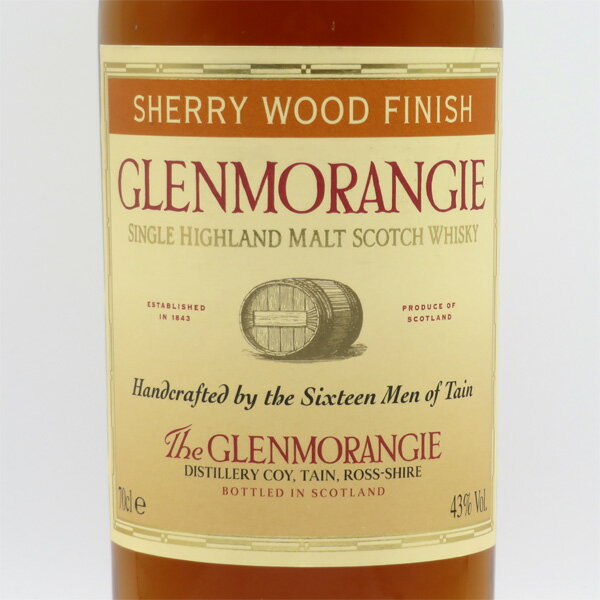 【レトロ】グレンモーレンジィ シェリーウッドフィニッシュ 43度 700ml 正規品 （箱なし）