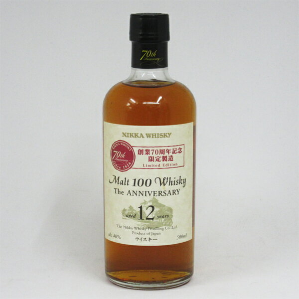 ニッカウヰスキー Malt 100 Whisky -ジ・アニバーサリー 12年- 40度 500ml