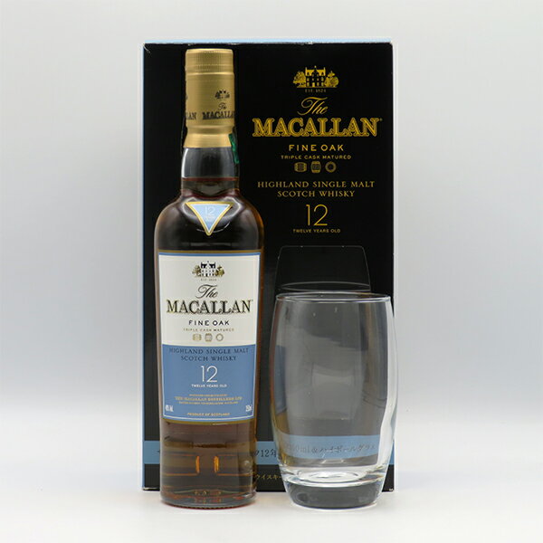 【ハーフサイズ】マッカラン12年 ファインオーク 40度 350ml 正規品 (グラス付・専用BOX入)