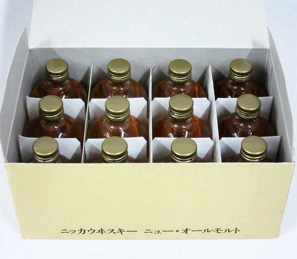 中央酒販の【ケース販売/12本入】【ミニサイズ】【レトロ】ニッカウヰスキー All Malt （オールモルト） 40度 50ml｜アングル2
