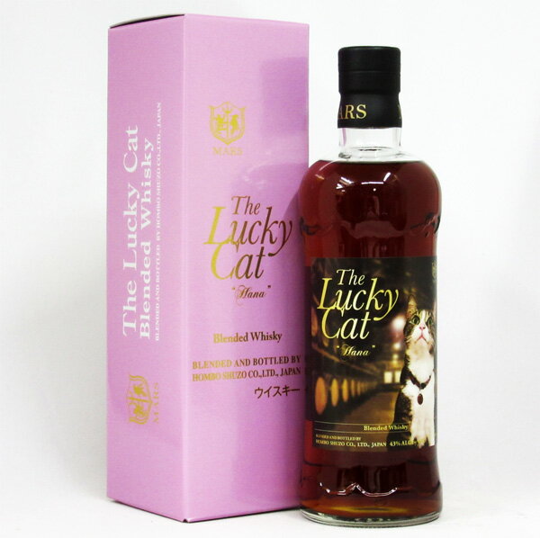 マルスウイスキー ザ・ラッキーキャット ハナ 43度 700ml （専用BOX入）のサムネイル