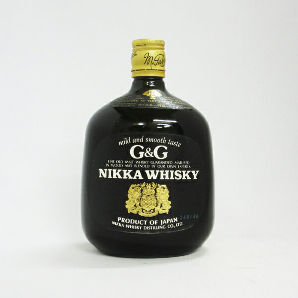 【レトロ：特級表示】ニッカウヰスキー G&G 黒びん 43度 760ml （ブラックラベル）