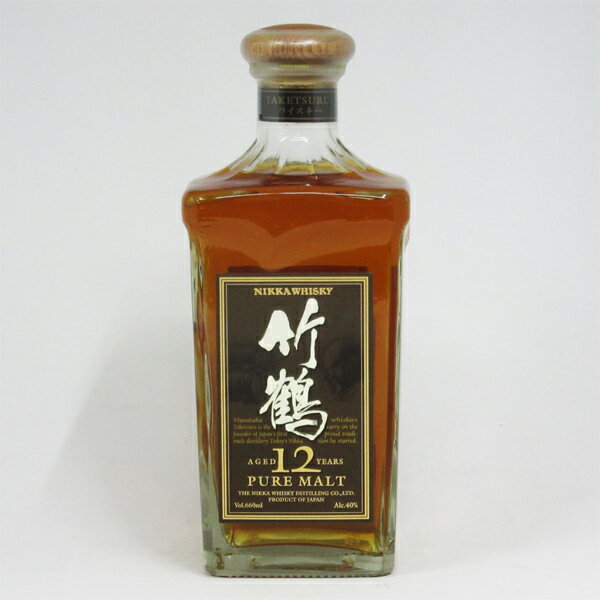 【レトロ】竹鶴12年 角瓶 40度 660ml （ブラウンラベル：箱なし）