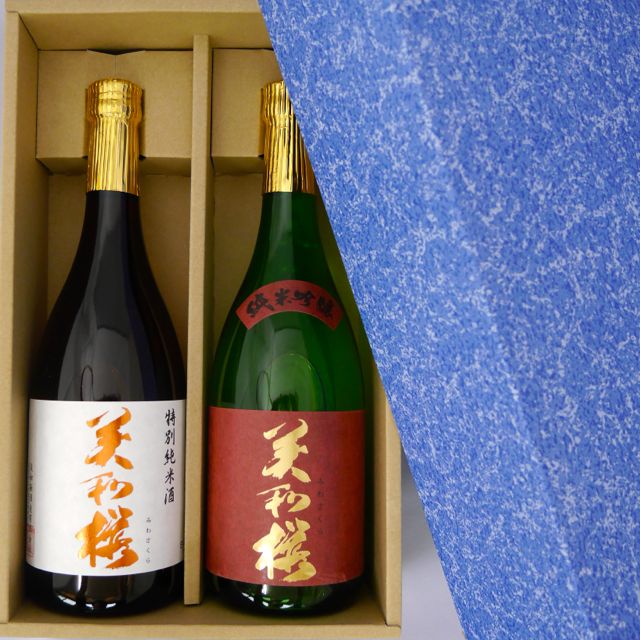 【ラッピング無料】美和桜 特別純米酒・純米吟醸 720ml 2本箱入ギフトセット