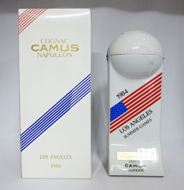 【レトロ】カミュ ナポレオン 1984年 ロサンゼルス五輪 陶器ボトル 40度 700ml （専用BOX入）