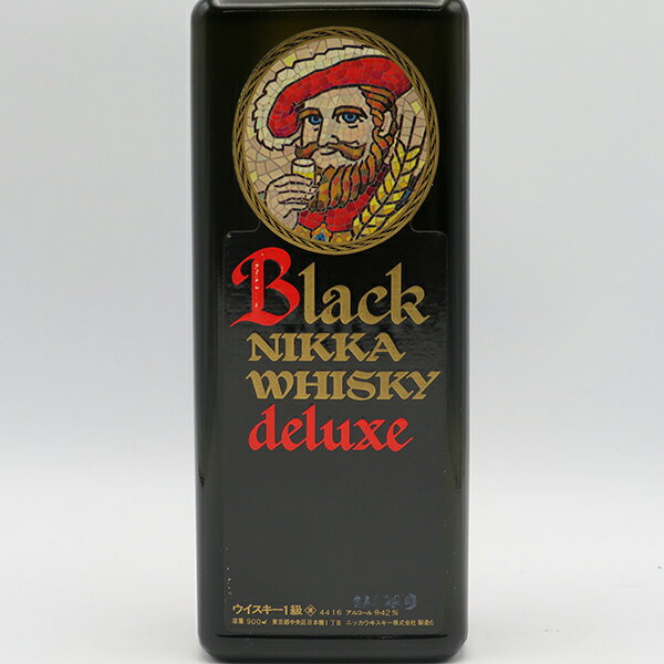 中央酒販の【レトロ：1級表示】ブラックニッカ デラックス 42度 900ml （箱なし）｜アングル2