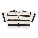 【CarlijnQ】Stripes black - cropped pocket top