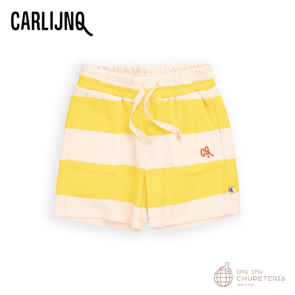 yCarlijnQzStripes yellow - shorts loose fit