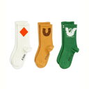 【mini rodini】Horseshoe 3-pack socks - green