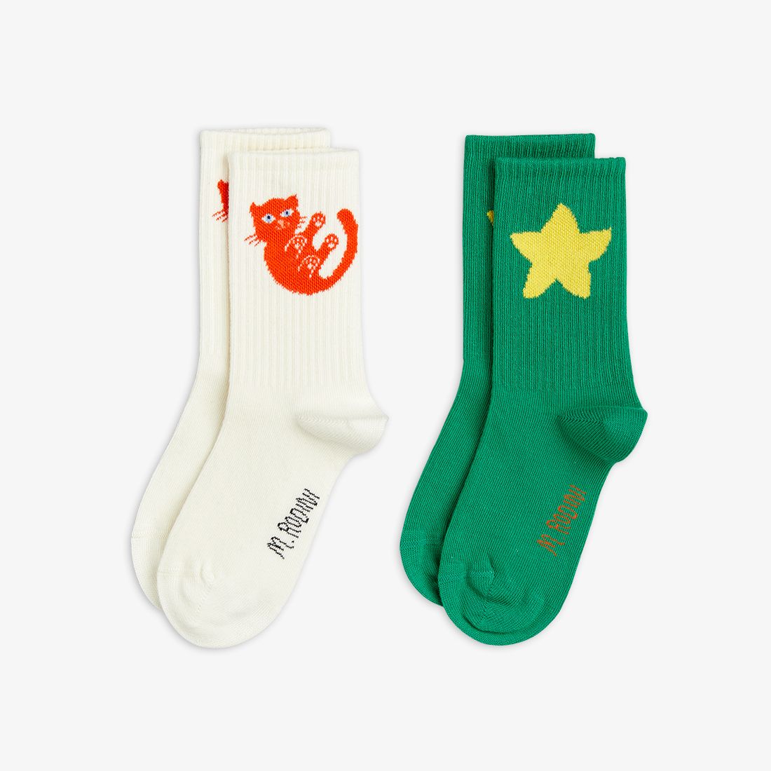【mini rodini】2-pack baby cat socks
