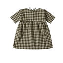 【organic zoo】Olive Gingham Bella Dress